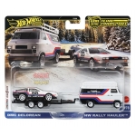 Hot Wheels 1:64 Team Transport - DMC Delorean on Rally Hauler